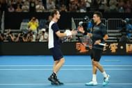 Andy Murray and Roberto Bautista Agut at the 2019 Australian Open.